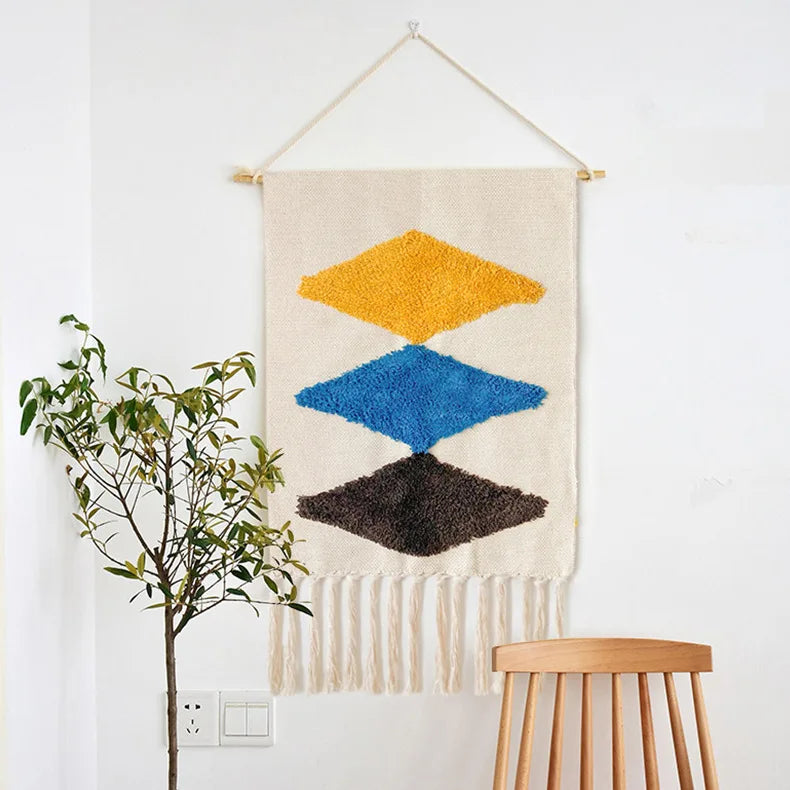 2022 Nordic Room Wall Hanging Decoration Rainbow Tapestry Wall Decoration Handmade Quality Cloud Tapestry Home Wall decoration