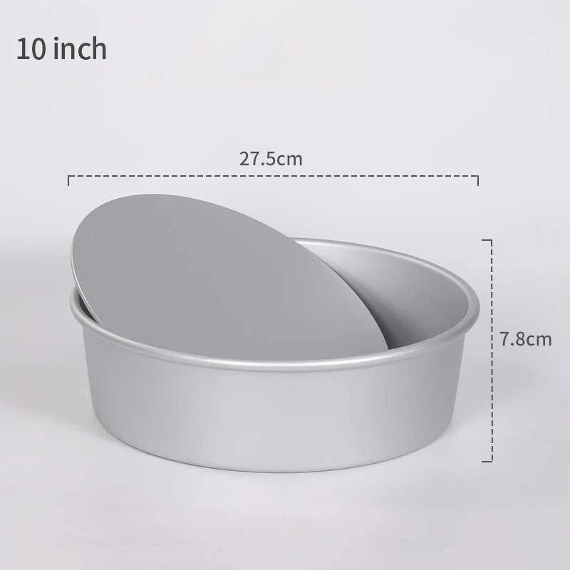 Heamasa 4/5/6/7/8/9/10 Inch Birthday Cake Mold Shaped Aluminum Alloy Cake Mold Baking Tray Mold Bakeware Cake Trays