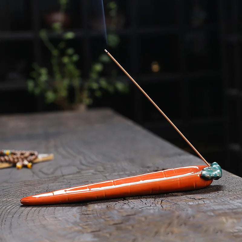 hemasa Carrot Incense Burner Ornaments DIY Handmade Crafts Living Room Bedroom Essential Oil Aromatherapy Accessories