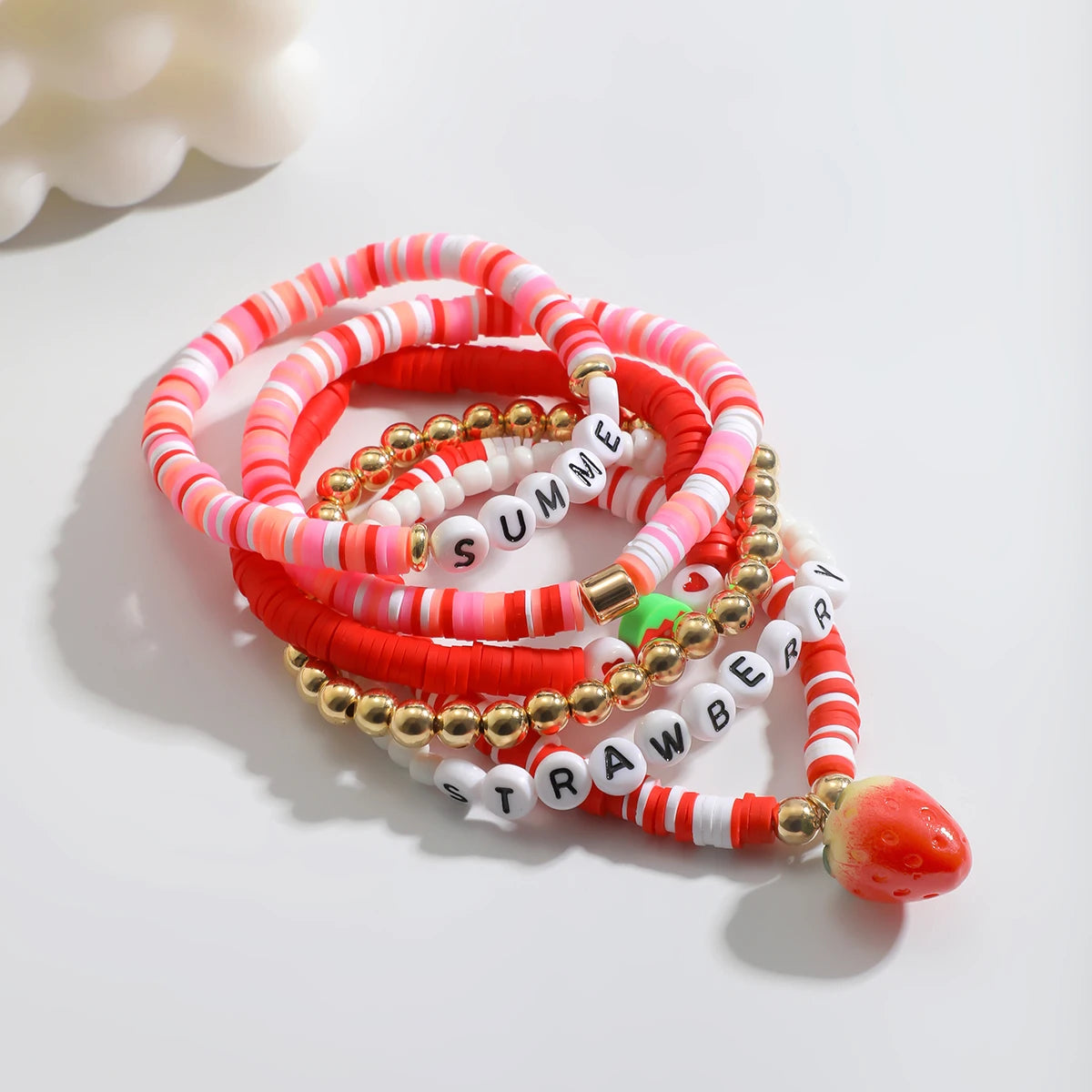 Hemasa  Korean Sweet Strawberry Star Pendant Bracelets for Women