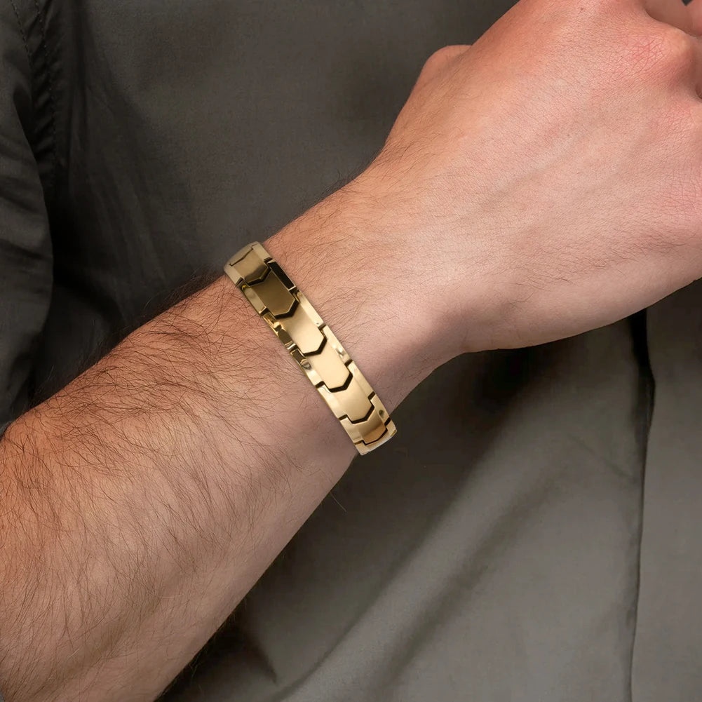 Hemasa Stainless Steel Magnetic Therapy Full Magnet Bracelet