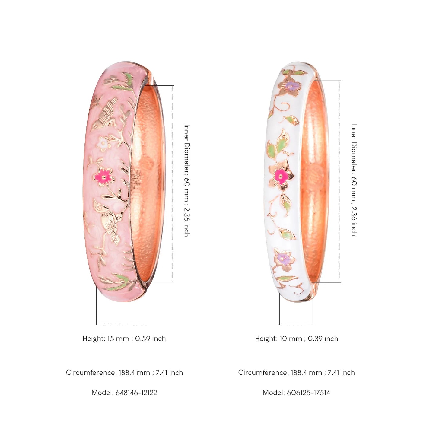 Hemasa 1/2 PC Enameled Bracelets For Women /Clover Cuff Bangles