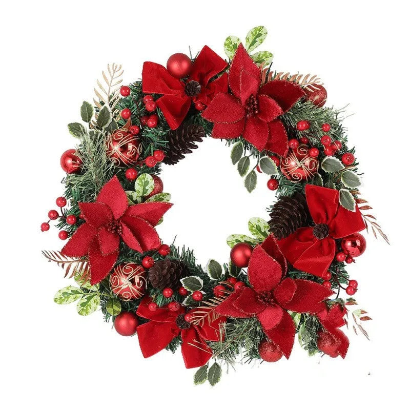Tejesa Christmas Artificial  Wreath for Front Door Window / Xmas /New Year