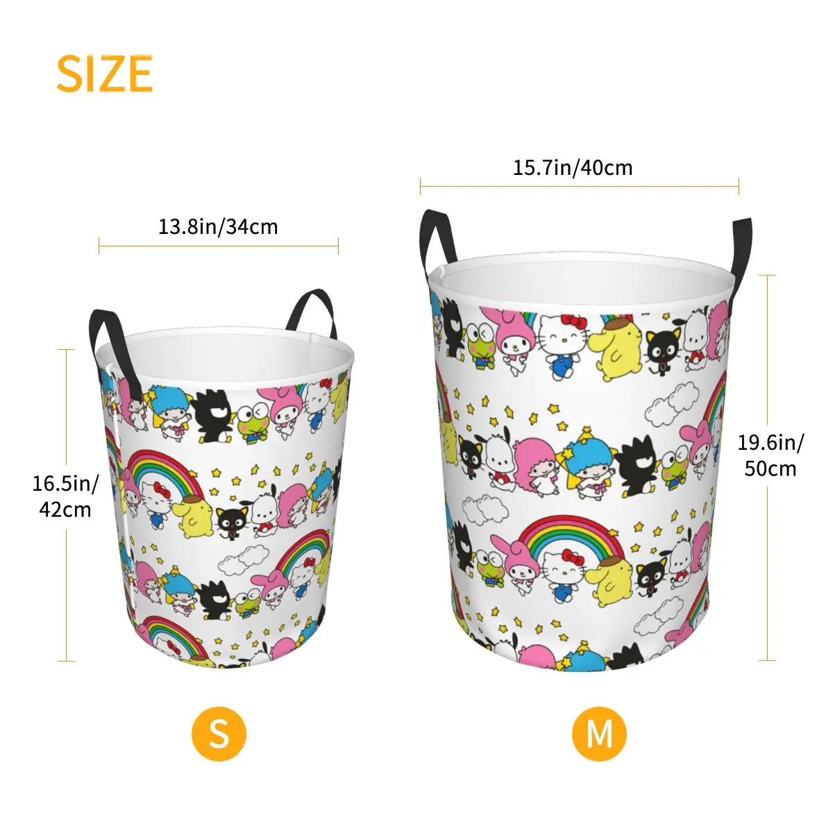 Hemasa  Laundry Basket Foldable Large Capacity Clothes Storage Bin Baby Hamper