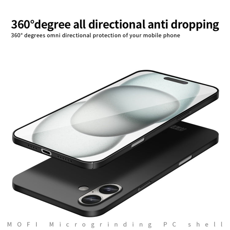 MOFI Frosted PC Ultra-thin Hard Phone Case, For iPhone 16 Plus, For iPhone 16, For iPhone 15 Pro Max, For iPhone 15 Pro, For iPhone 15 Plus, For iPhone 15, For iPhone 17e / 16e