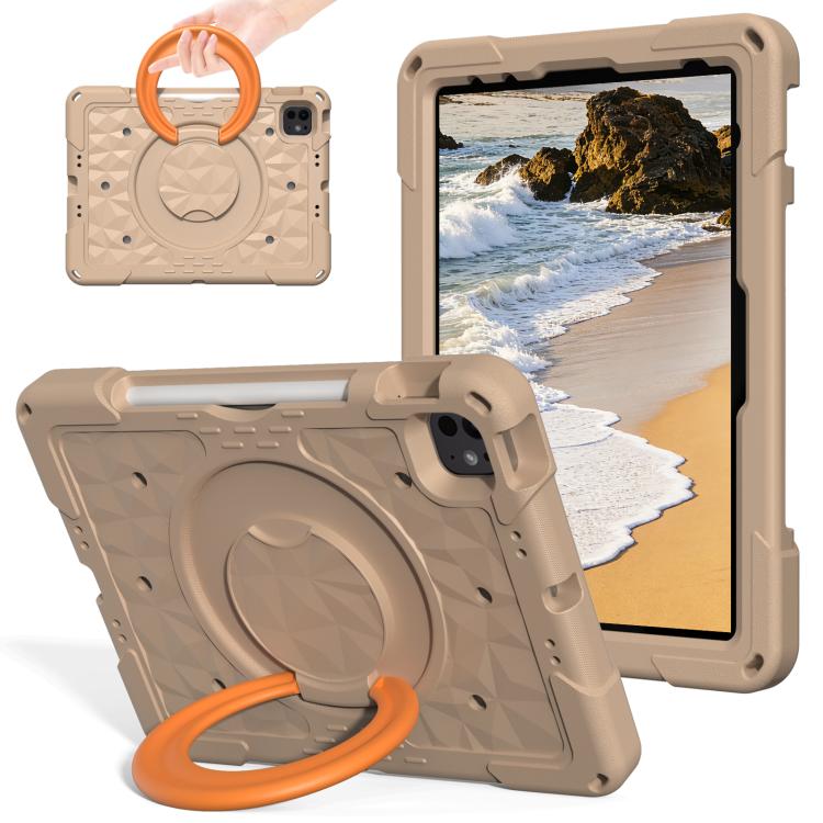 Magic Ring Rotation Holder Shockproof Tablet Case with Shoulder Straps, For iPad 2026 / 2025 / Air 11 2026 / 2025
