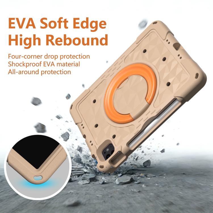 Magic Ring Rotation Holder Shockproof Tablet Case with Shoulder Straps, For iPad 2026 / 2025 / Air 11 2026 / 2025