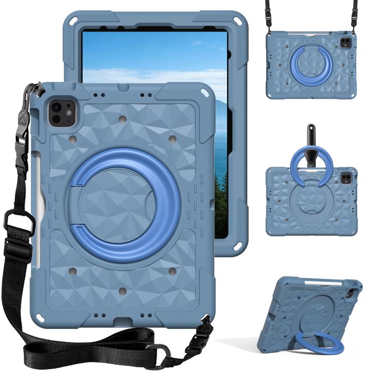 Magic Ring Rotation Holder Shockproof Tablet Case with Shoulder Straps, For iPad 2026 / 2025 / Air 11 2026 / 2025
