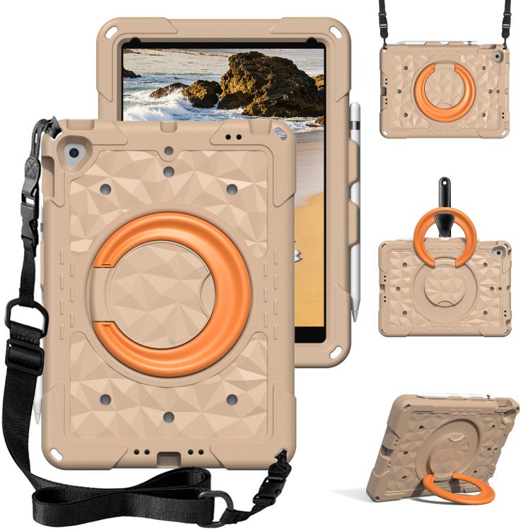 Magic Ring Rotation Holder Shockproof Tablet Case with Shoulder Straps, For iPad 2026 / 2025 / Air 11 2026 / 2025, For iPad 10.2 2022 / 2021 / 10.5