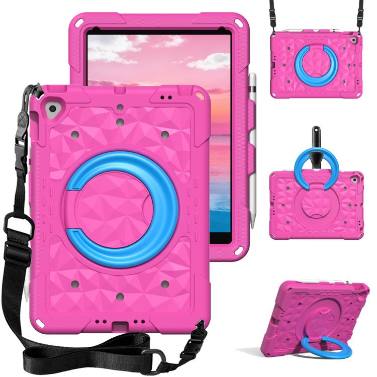 Magic Ring Rotation Holder Shockproof Tablet Case with Shoulder Straps, For iPad 2026 / 2025 / Air 11 2026 / 2025, For iPad 10.2 2022 / 2021 / 10.5