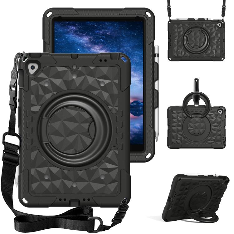 Magic Ring Rotation Holder Shockproof Tablet Case with Shoulder Straps, For iPad 2026 / 2025 / Air 11 2026 / 2025, For iPad 10.2 2022 / 2021 / 10.5