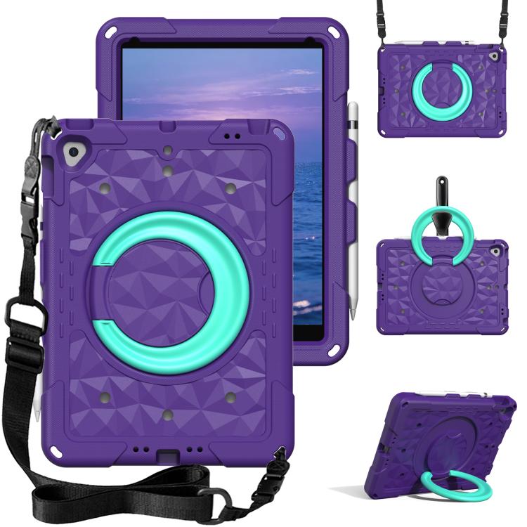 Magic Ring Rotation Holder Shockproof Tablet Case with Shoulder Straps, For iPad 2026 / 2025 / Air 11 2026 / 2025, For iPad 10.2 2022 / 2021 / 10.5