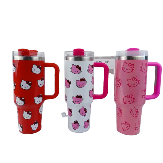 Tejesa  40oz Mugs Thermos Stainless Steel Large Capacity Insulated Mug with Handle Straw Thermos Drinks Coke Coffee