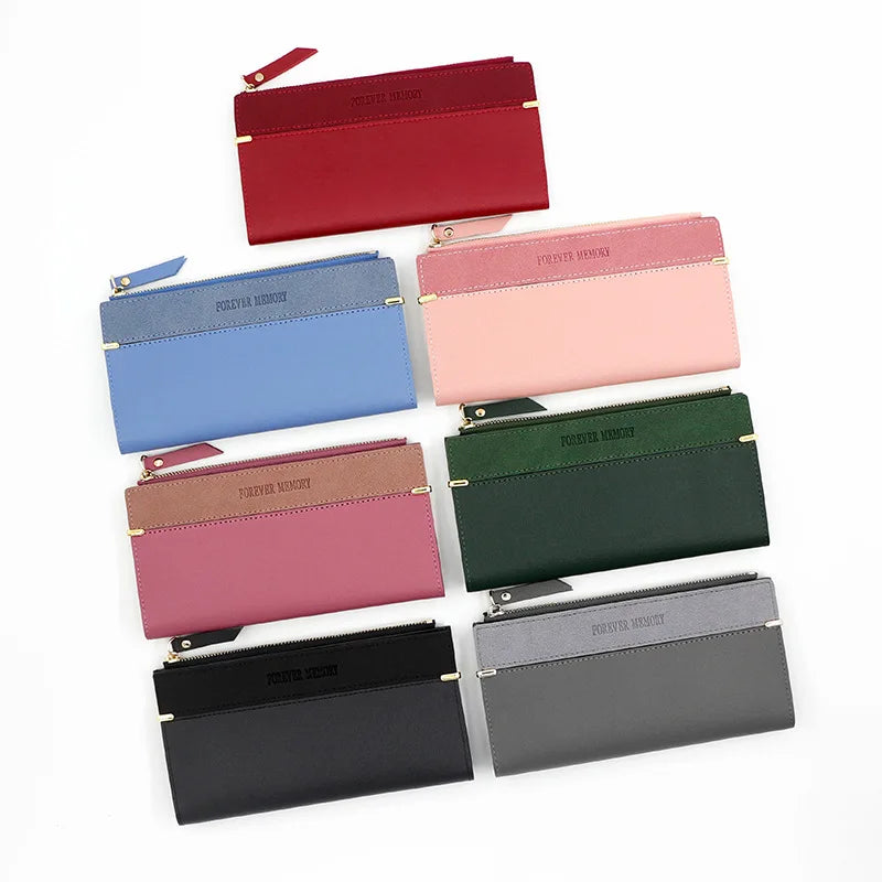 Tejesa Women Long Wallets Handbag Zipper Coin Pocket Female Purse Photo Holder Credit Card Holder Women's Clutch Wallet