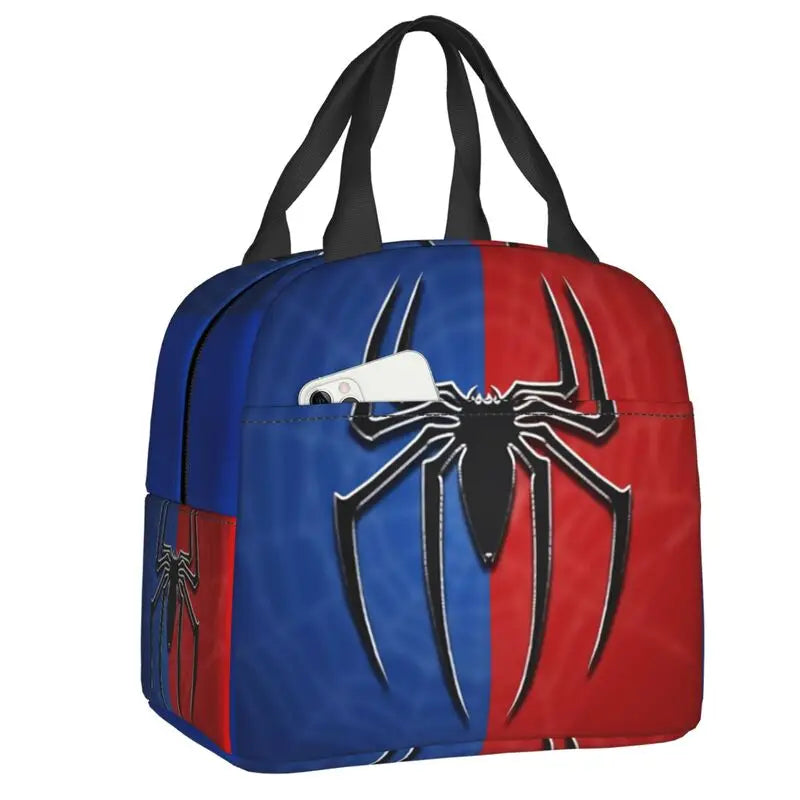 Custom Spider Man Lunch Bag Portable Cooler Thermal Insulated Lunch Box for Outdoor Camping Travel Multifunction Food Bento Box