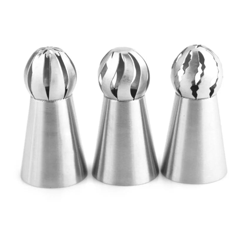 1/4Pcs Stainless Steel Puff Cream Nozzles Cake Icing Piping Tip DIY Donut Pastry Syringe Cupcake Desserts Baking Accessories