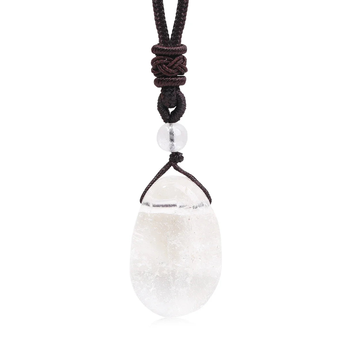 Hemasa Natural Gemstone Amethyst Rose Quartz Clear Quartz Necklace Pendants For Men And Women Health Wealth jewelry