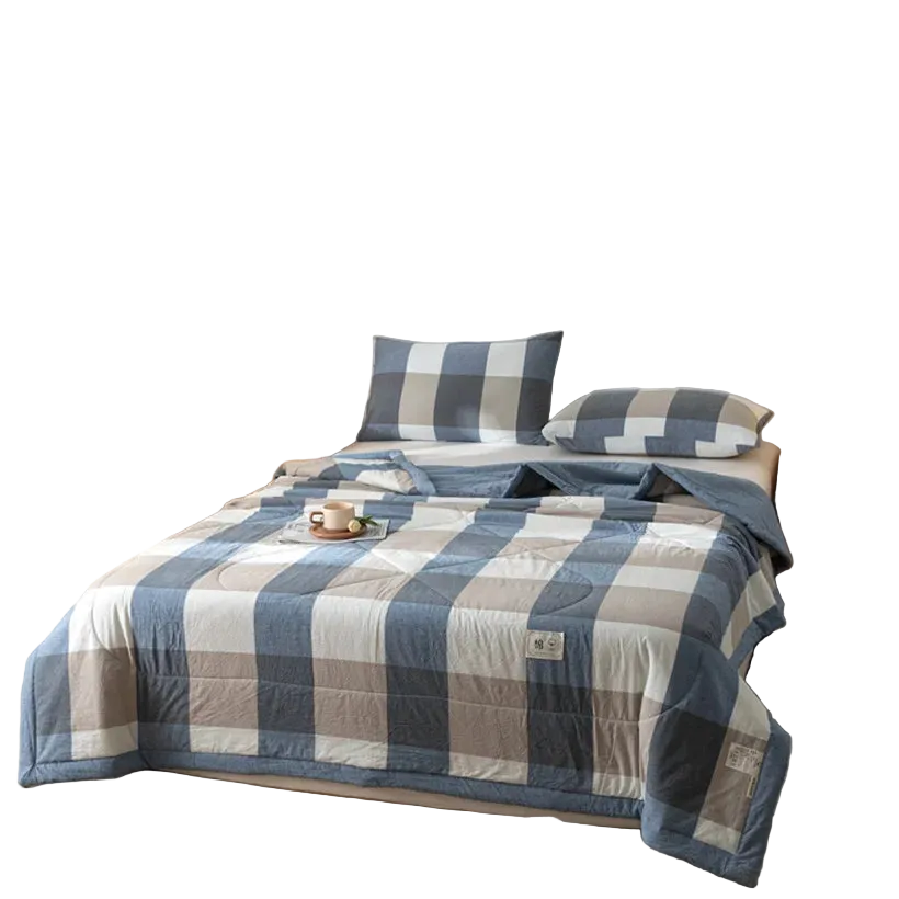 Tejesa Summer 100% Cotton Thin Quilt Comforter Soft Air Conditioning Quilt/Duvet/Blanket Lightweight Bed Cover Soft Bedding