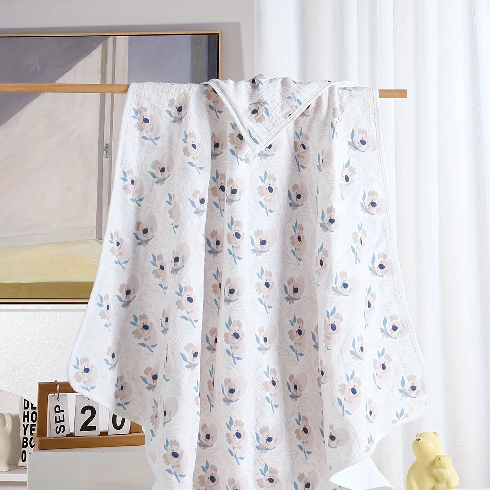 Tejesa 2Pcs New 100% Cotton Breathable Baby Swaddle Blanket Newborn Bath Towel Infant Quilt