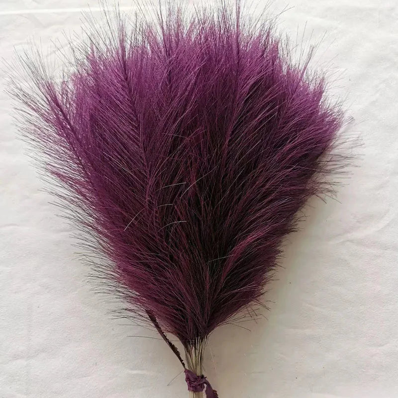Tejesa Faux Pampas Grass Artificial Pampas Grass Fluffy 6 Stem Pompous Grass Flower Arrangement For Boho Home Wedding Decoration