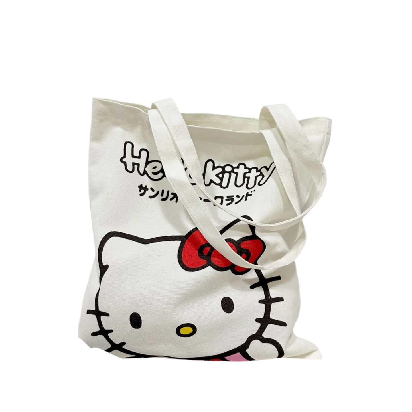 Hemasa  Hello Kitty  Canvas Handbag Cute Cartoon  Fashion Women Shopping Casual Shoulder Bag Gifts