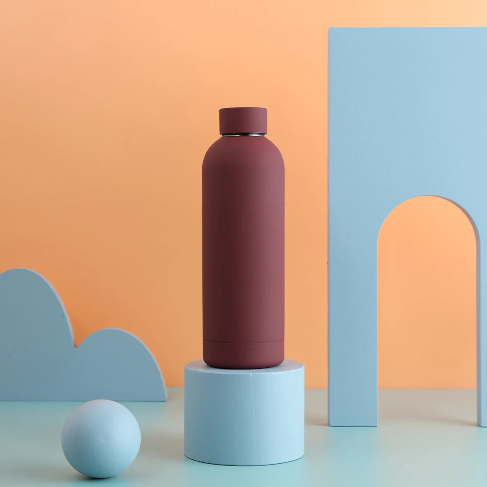 Hemasa 500ML Sports Water Bottle Stainless Steel Thermals Cup Double Wall /304 Vacuum Tumbler Office and Home Insulated Mug