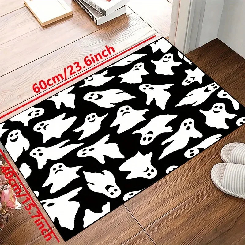Hemasa Halloween Ghost Pattern Area Rug /Non-Slip Machine Mat for Indoor/ Living Room /Rectangle Carpet