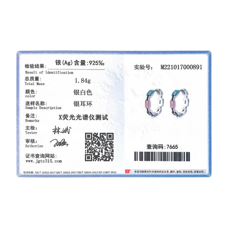 Modian 925 Sterling Silver Charm Original Geometric Ear Buckles Rainbow Color Enamel Hoop Earrings For Women Party Fine Jewelry