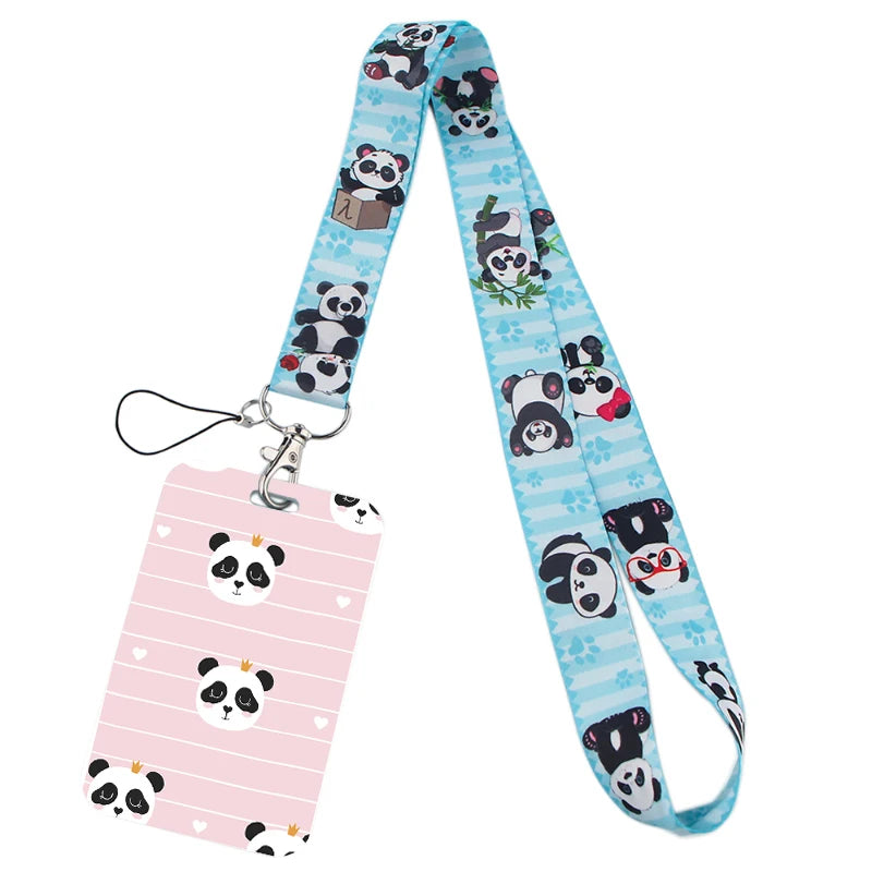 Tejesa  panda Lanyard Badge Holder ID Card /Lanyards Cell Phone Rope Key Lanyard Neck Straps Keychain