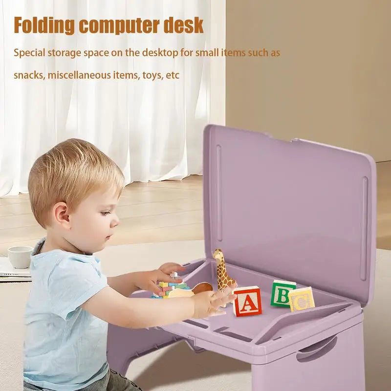 Foldable Lap Desk Bed Table Tray Folding Car Lap Desk Multi-function Portable Car Seat Table Tray Food Trays for Eating on Couch