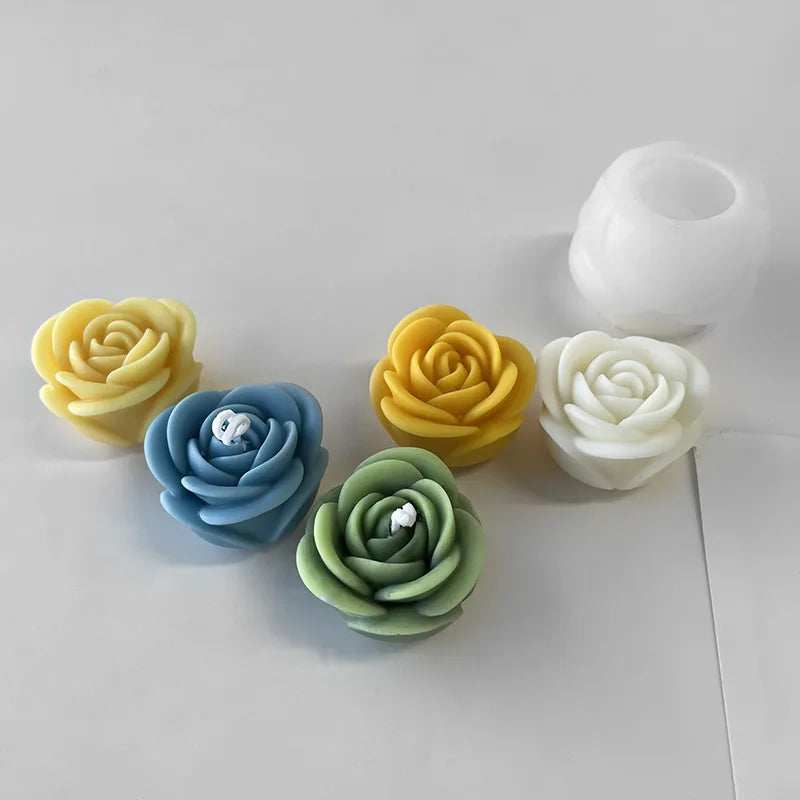 Flower Silicone Candle Mould/Peony Flower Soap Gypsum Resin Casting Mould DIY