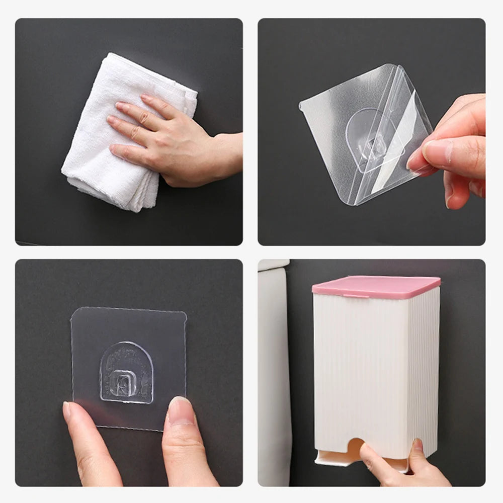 1pcs Tissue Paper Box Storage Box Organizer Box Sanitary Napkin Holder Bathroom Supplies Flip Cover Dustproof Organizadores