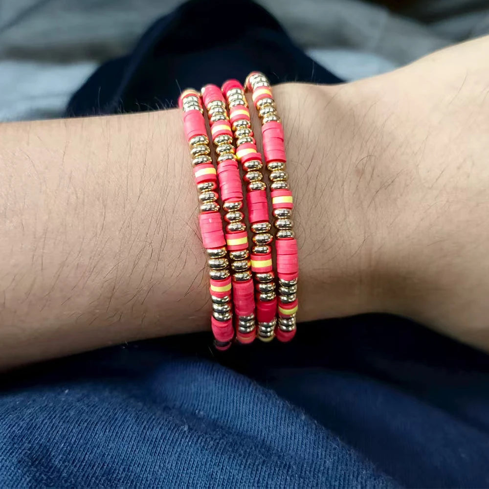 Tejesa Seed Beads Colorful 6mm Beaded  Bracelets Sets for girls/Women