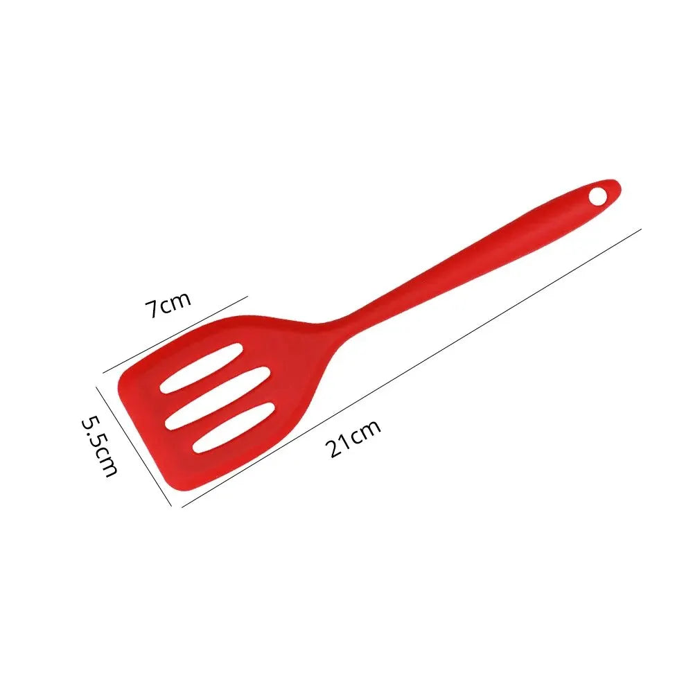 Hemasa 3Pcs Small Silicone Heat-resistant and Non Stick  Frying  pan Spatula Flat Bottom Pan Spatulas