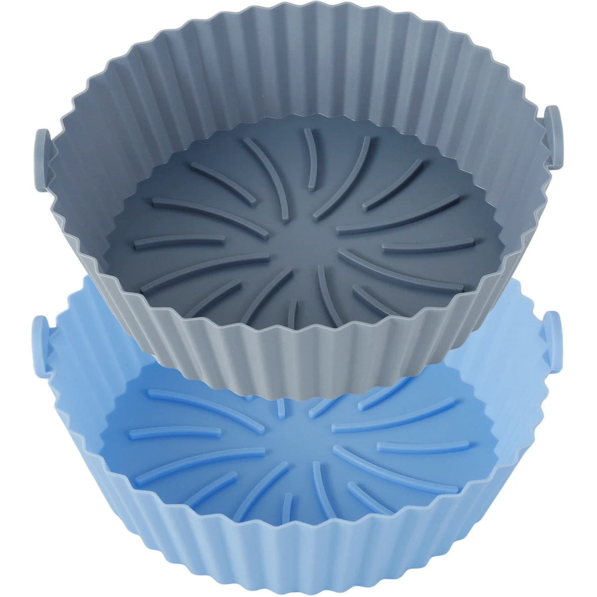 Tejesa 3/2pc Air Fryer Silicone Liner Soft Baking Pan Reusable Airfryer Oven Baking Tray Fruit Wash Basket Pizza Pan Liner Accessories