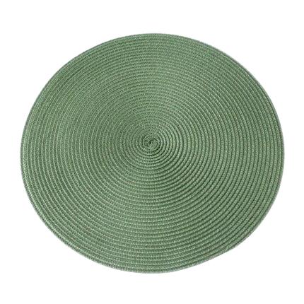 Hemasa Set of 6 Round Woven Non-slip Kitchen Placemat for Kitchen Dining Table European Style.