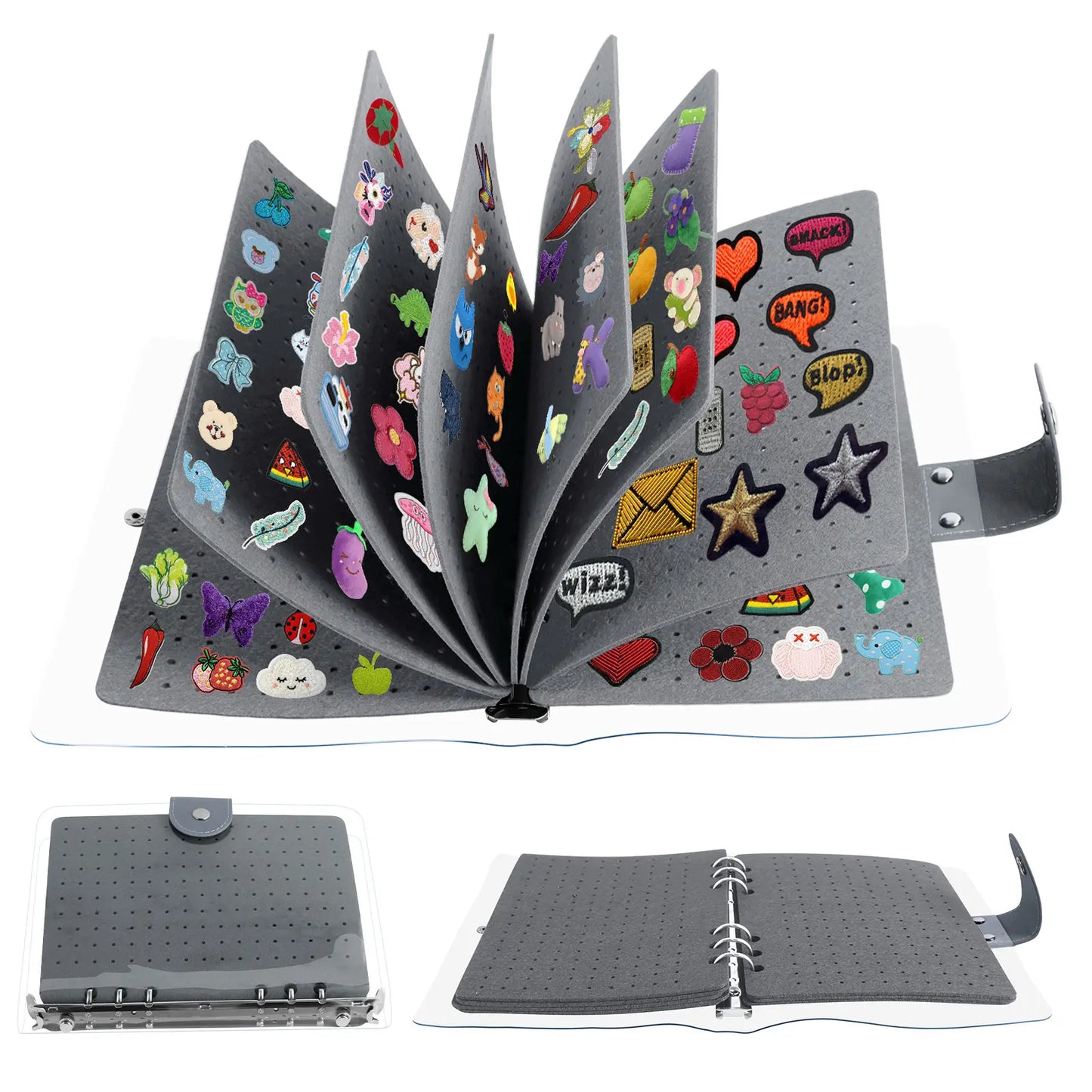 Felt Pin Brooch Display Storage Book DIY Badge Charms Organizer Booklet Metal Badge Chest Souvenir Album Pin Badges Collection