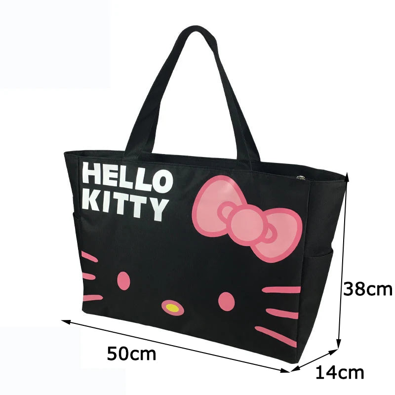Hello Kitty Fashional purses and handbags Canvas Bag Cartoon Waterproof Travel Box Sanrio High Capacity Foldable Shopping Case