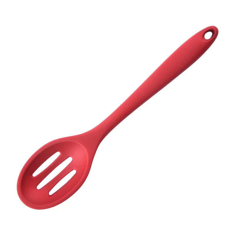 Hemasa 5PCs  Silicone Soup Ladle Colander Kitchen Salad Mixing Spoon Children Tablespoons Rice Porridge Scoops