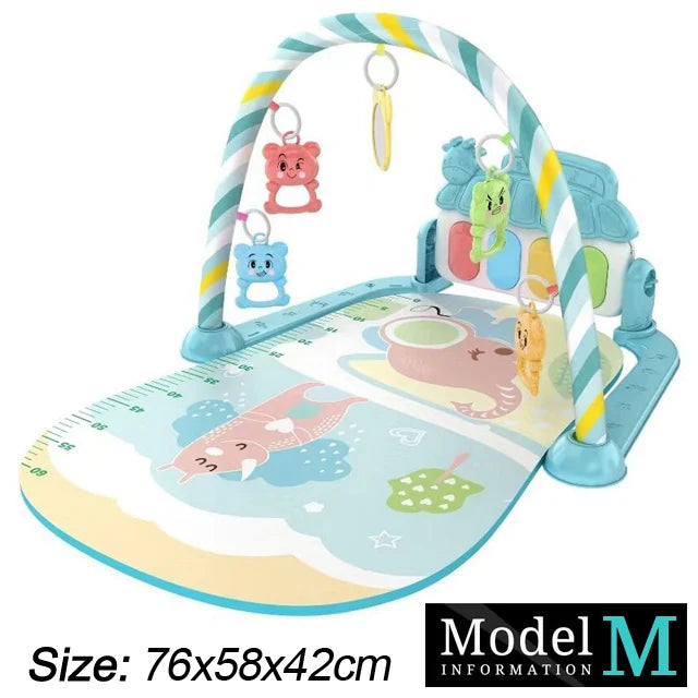 Tejesa Baby Fitness Stand Music Play Gym Activity Toys/ Newborn Piano Crawling Blanket Pedal Game Pad Early Education 0-36 Months Gifts
