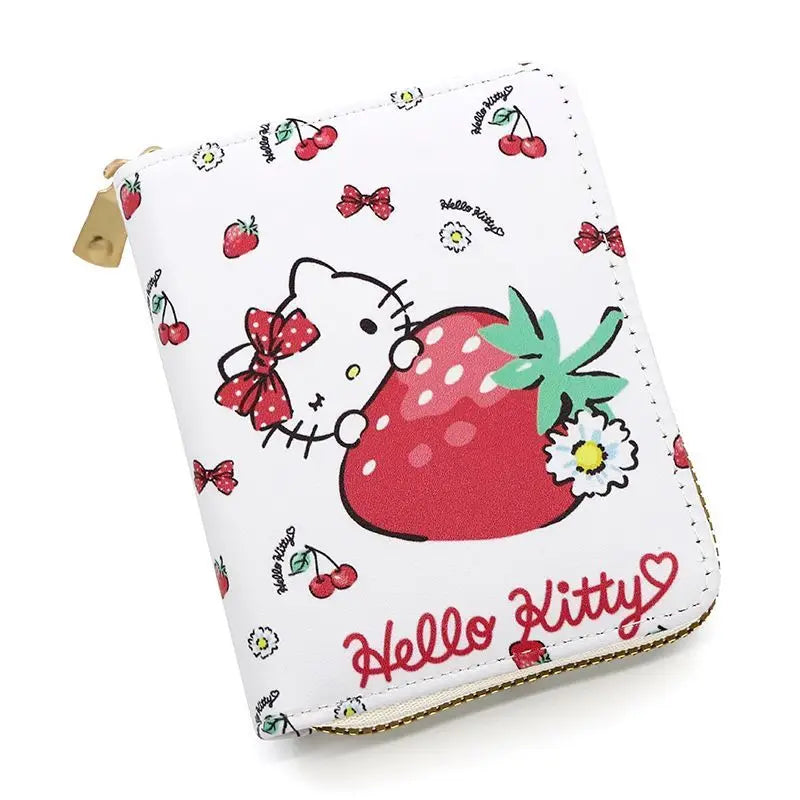Hemasa Hello Kitty Wallet for Women/Small Short Wallets Zipper Coin Purse for Girls/Students