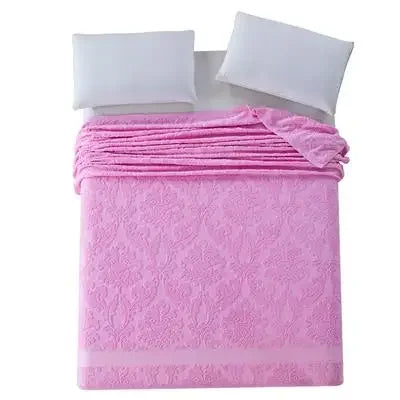 Jacquard Cotton Towel Thread Blanket for Adults Kids Soft Breathable Bedspread Bedclothes Summer Throw Blankets on Sofa/Bed