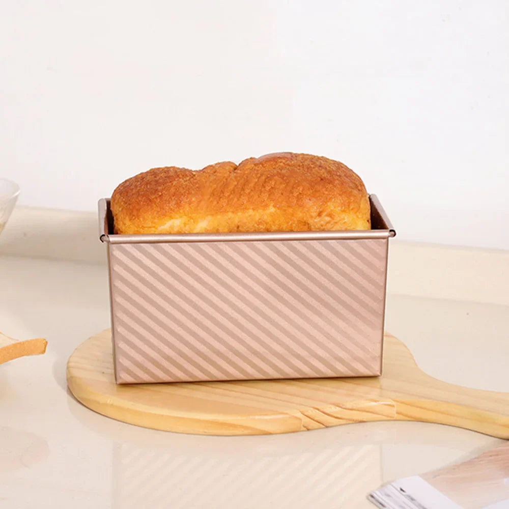 Hemasa 1Pcs Non-Stick Loaf Pan with Lid for Baked Bread - Oven Safe Bakeware for Home Kitchen