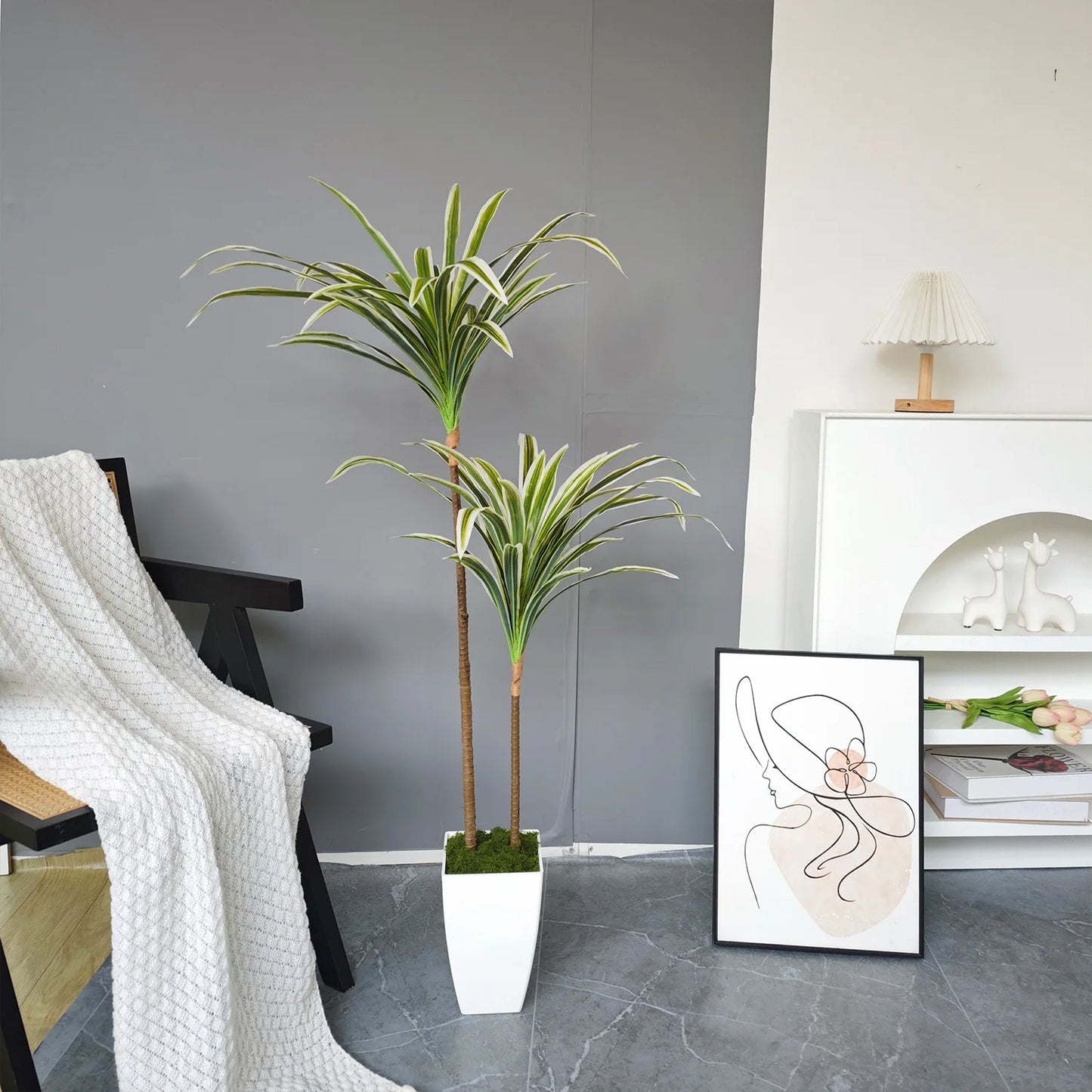 130-160CM Artificial plants Dracaena reflexa faux flower Indoor outdoor fake plant for home hotel wedding living room decoration