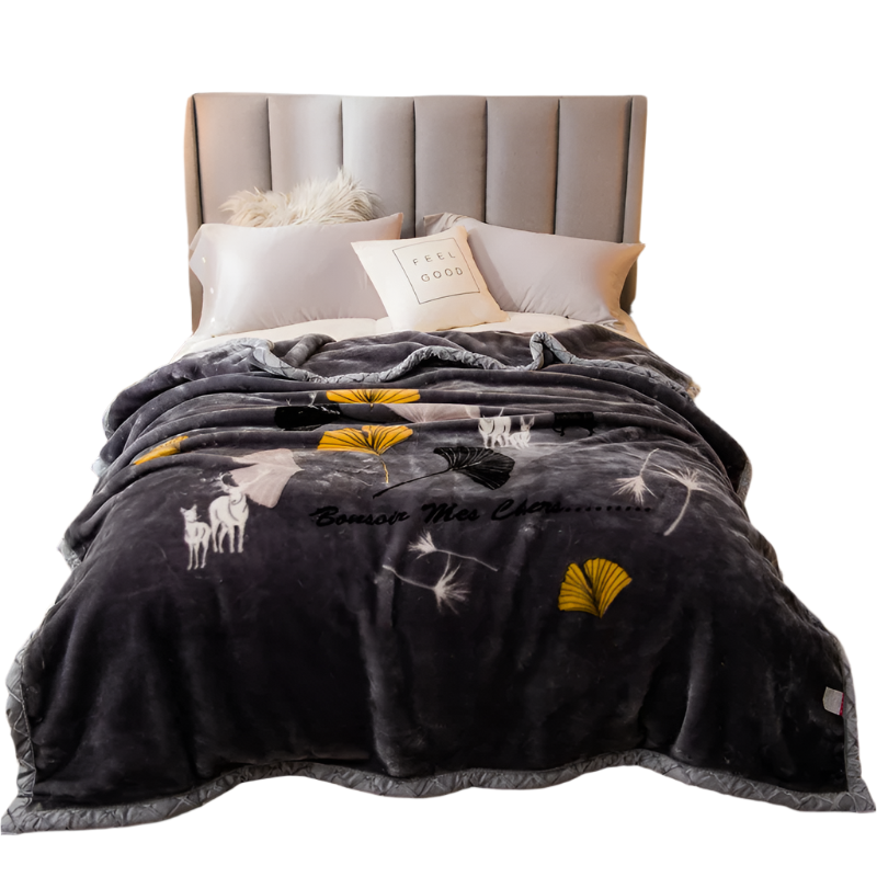 Hemasa New Flower Pettern  Pluffy warm blanket   150/180/200cm