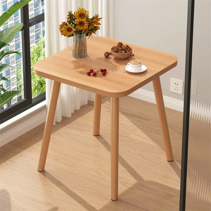 Formwell 50*50cm square Side Table Wooden Small coffee table for Living Room Bedroom and Balcony easy assemble Solid wood legs