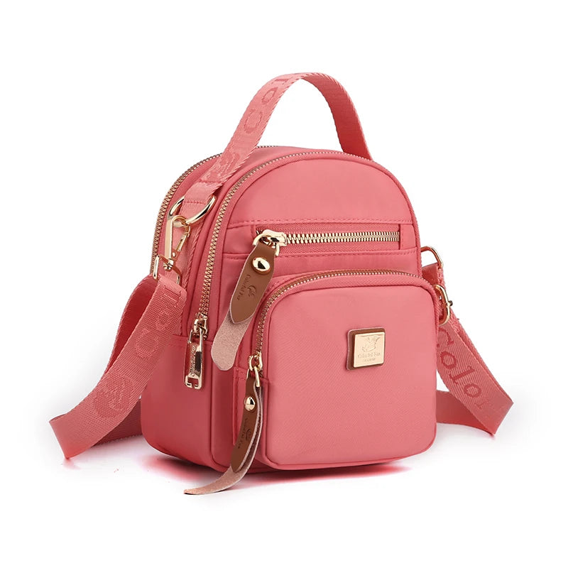 Tejesa Multi Pockets Women Shoulder Bag High Quality Durable Fabric Small Handbag Pretty Style Girls Shopping Phone Bag