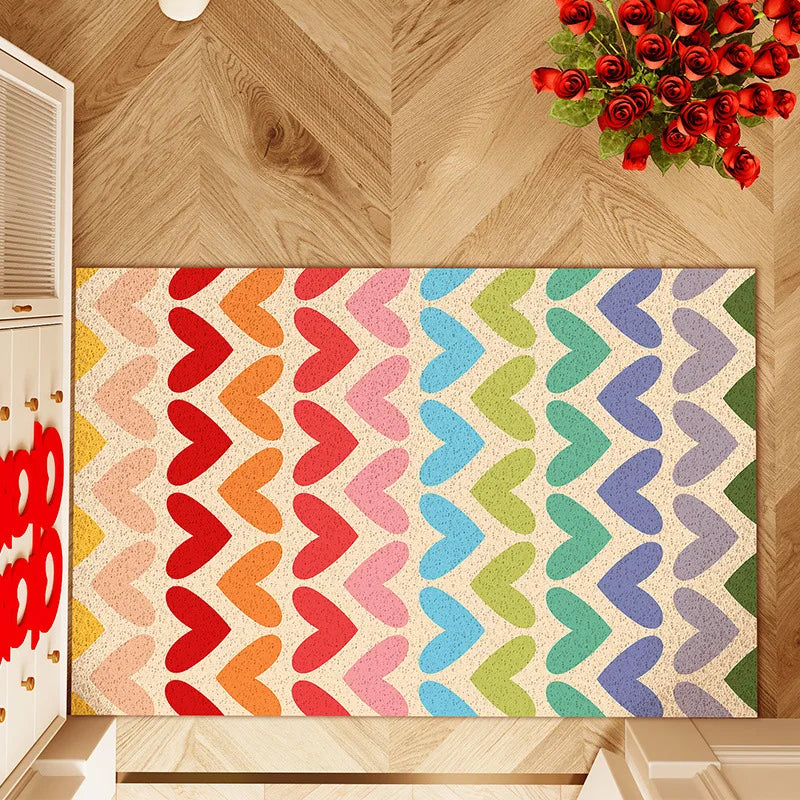 Tejesa Colorful  Rainbow  Door Mat /Dirt Entrance Carpet Front Door Mat Outside Welcome Entryway Doormat