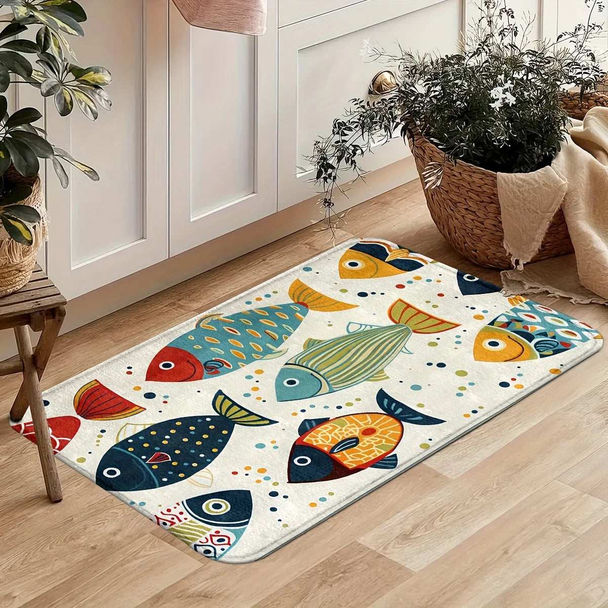 Tejesa  Fish Swimming Pattern Carpet /Soft Floor Mat Doormat /Kitchen Rug Soft Living Room Carpet Rug For Bedroom Home Decor