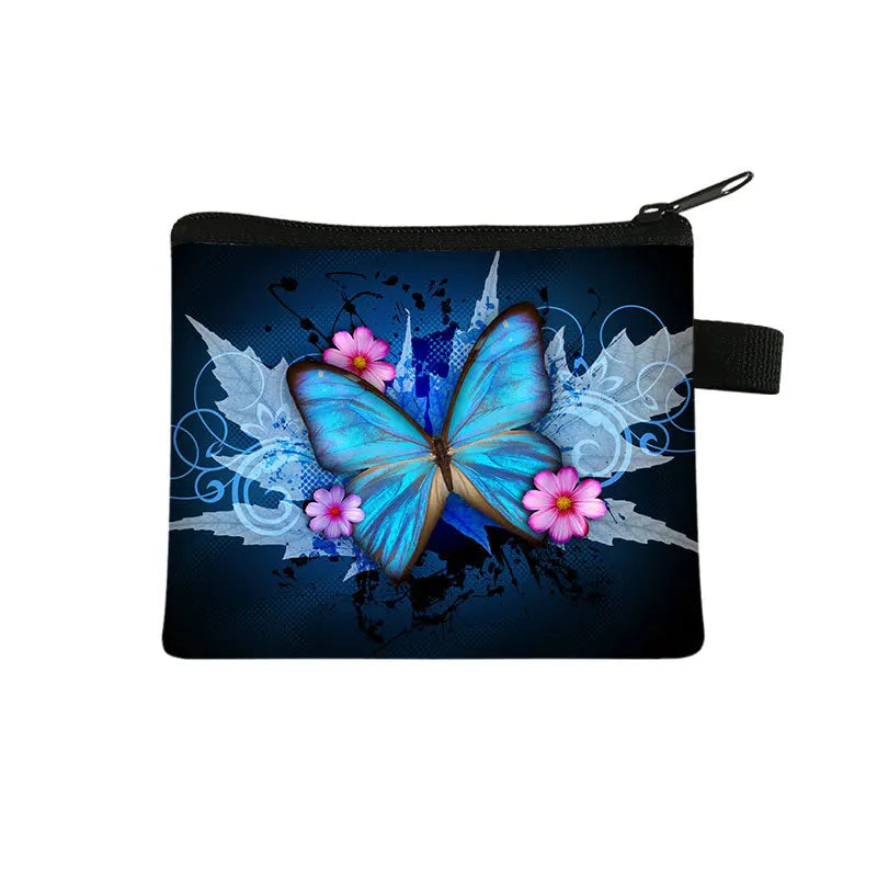 Tejesa Butterfly Printed Zero Wallet Portable Card Bag Coin Key Storage Bags Hand Bag Card Holder monedero mujer carteras Coin Purse